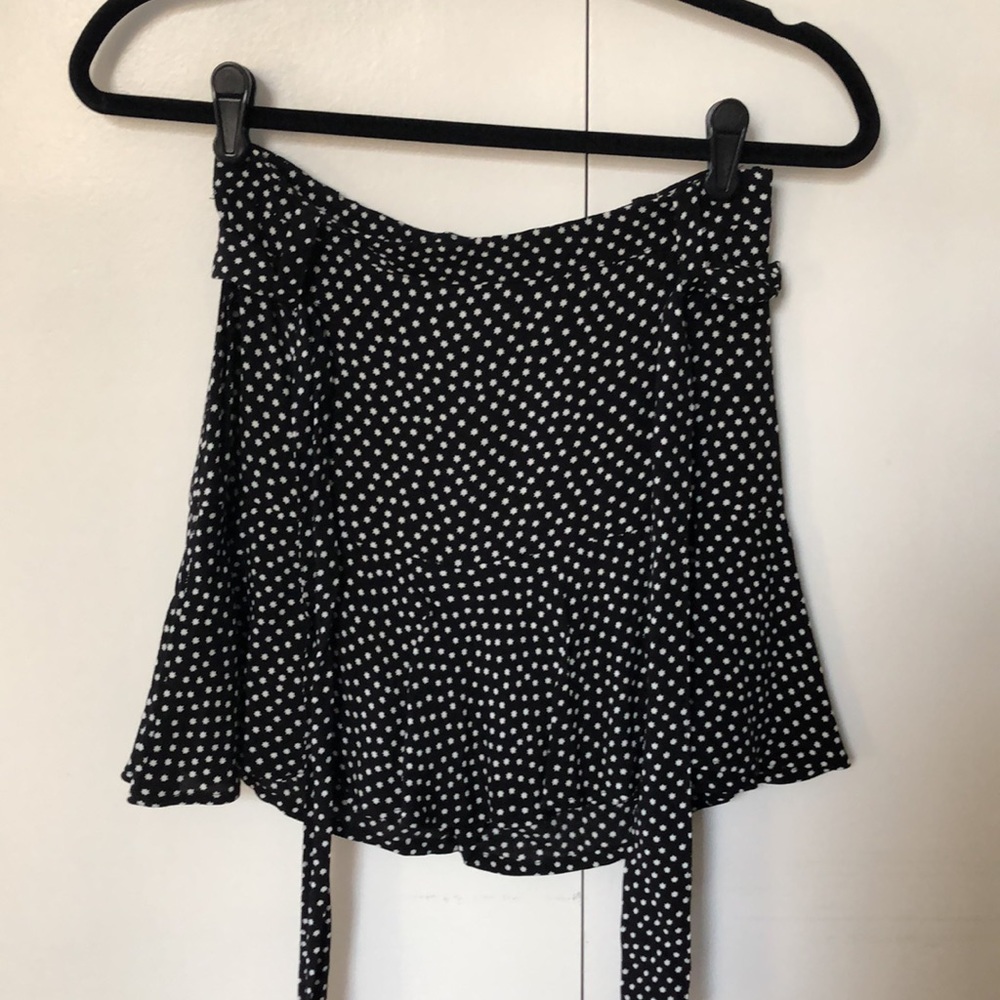 Star pattern frilly skirt-shorts